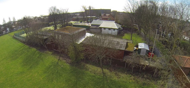 Formby Little Theatre photographed from the air