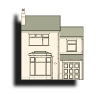 Front elevation of proposed building work Front elevation of proposed building work