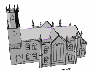 CAD model of the church