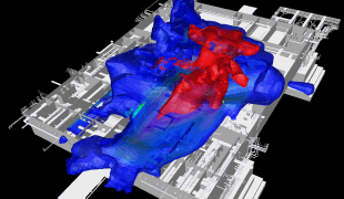 Imported gas cloud LFL and UFL boundaries - upper platform detail removed for clarity